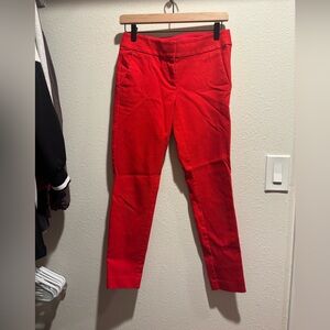 LOFT red 3/4 length business pants